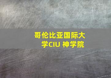 哥伦比亚国际大学CIU 神学院